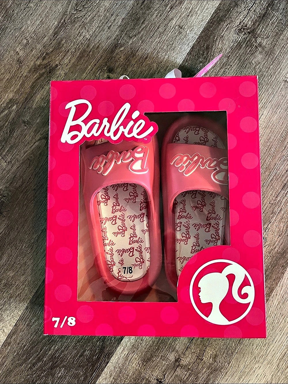 Barbie Pink Slide Sandals Women’s US 7/8 NIB